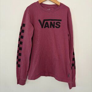 Vans‎ Kids Long Sleeve Tee Shirt Size L (14) 100% Cotton